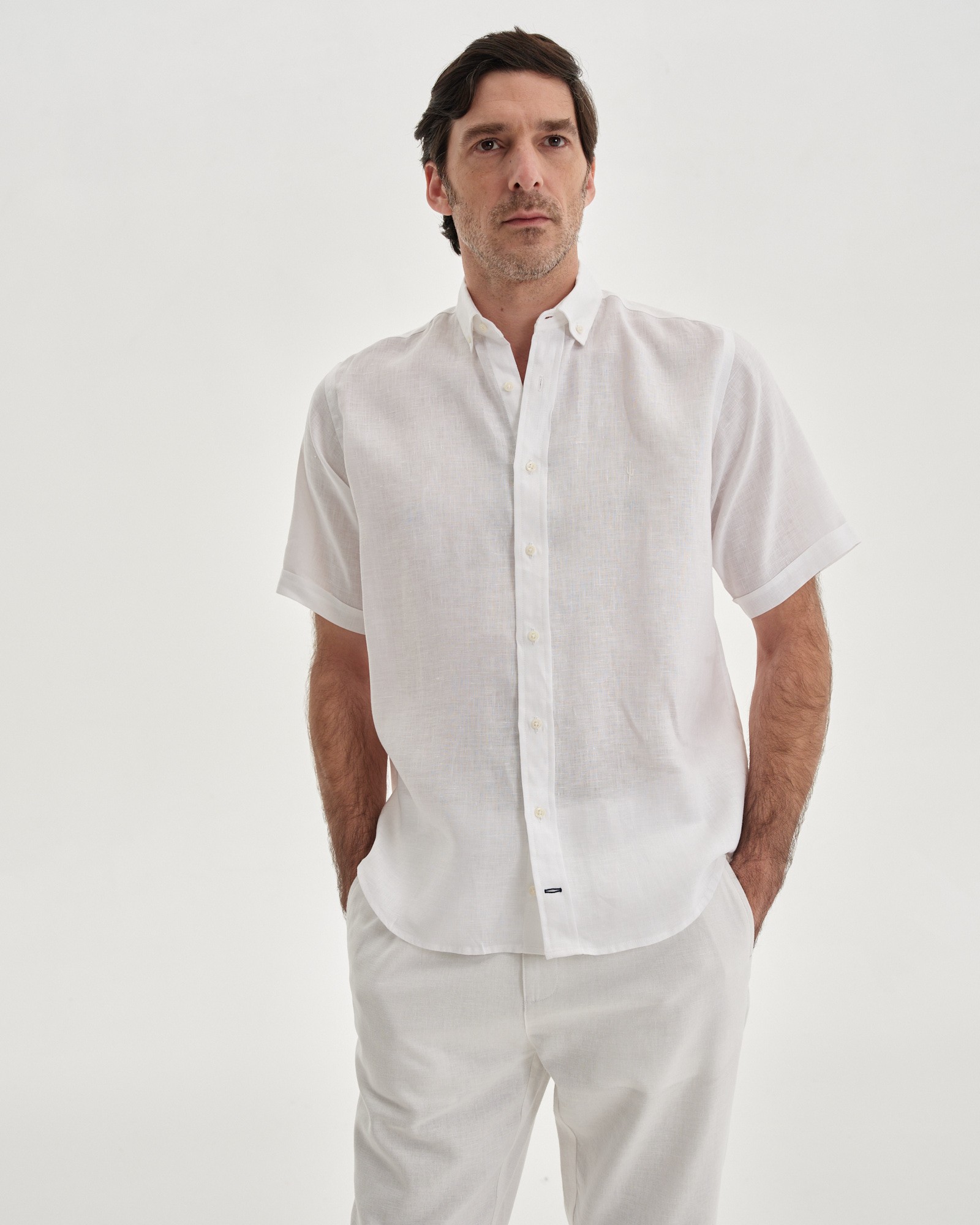 Camisa San José Lino Blanca Cardon